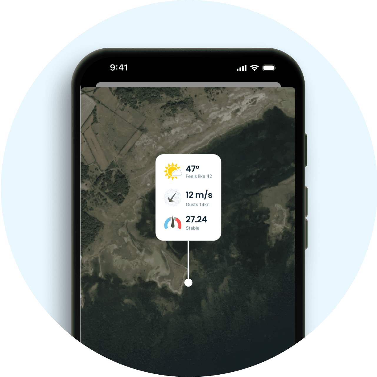 Hyper-local forecast data in the Fishbrain app