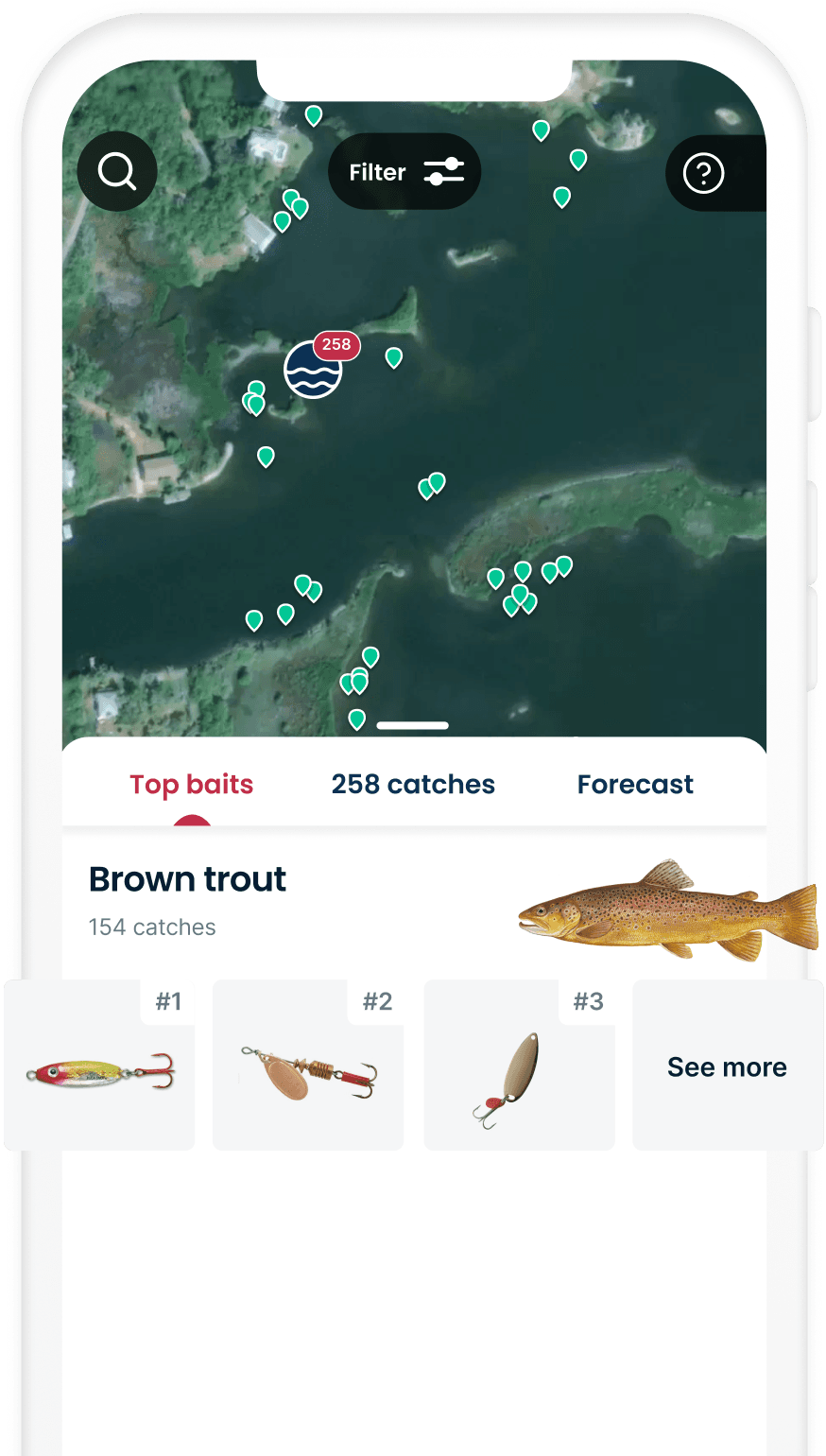 Top baits in the app