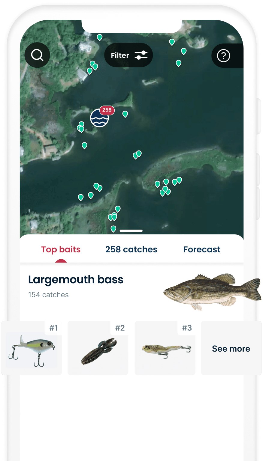 Top baits in the app