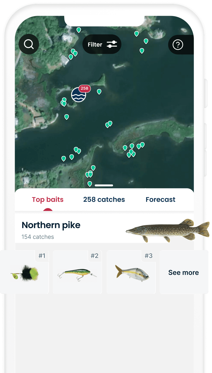 Top baits in the app