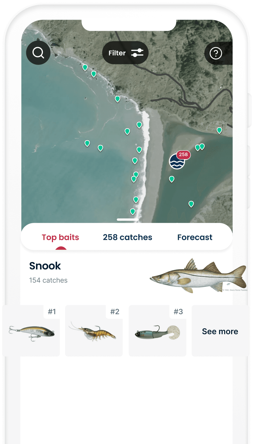 Top baits in the app