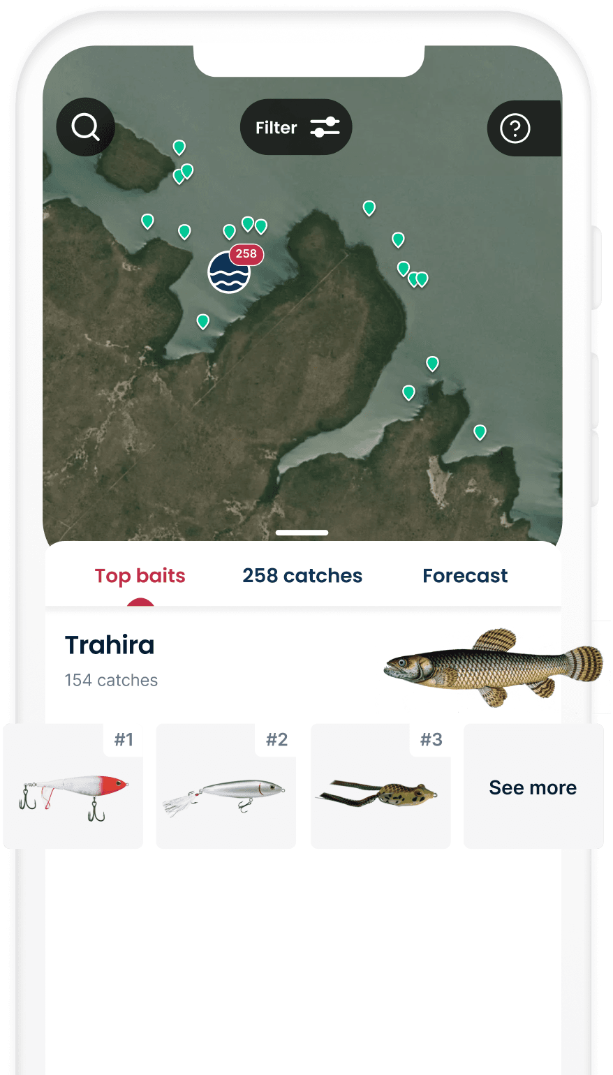 Top baits in the app