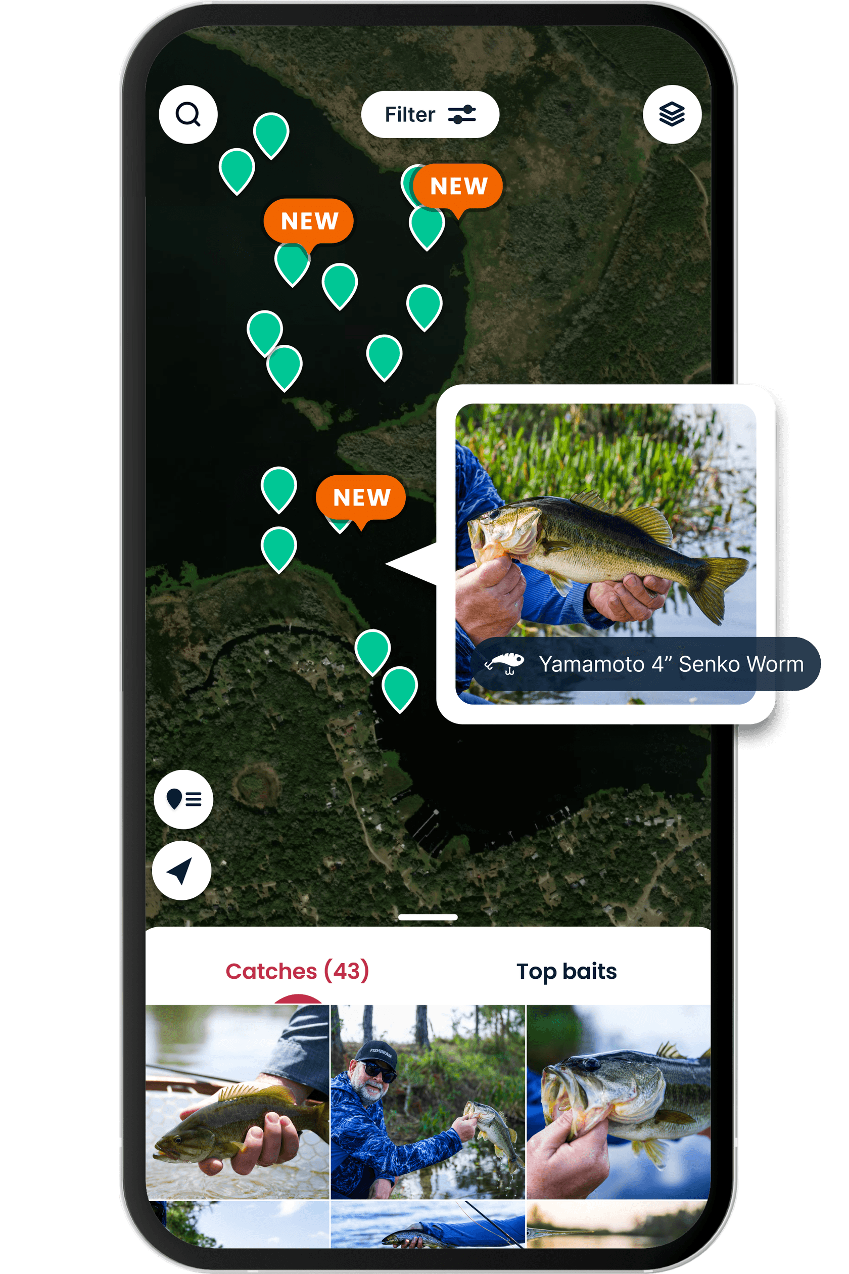 Exact catch locations - App feature preview