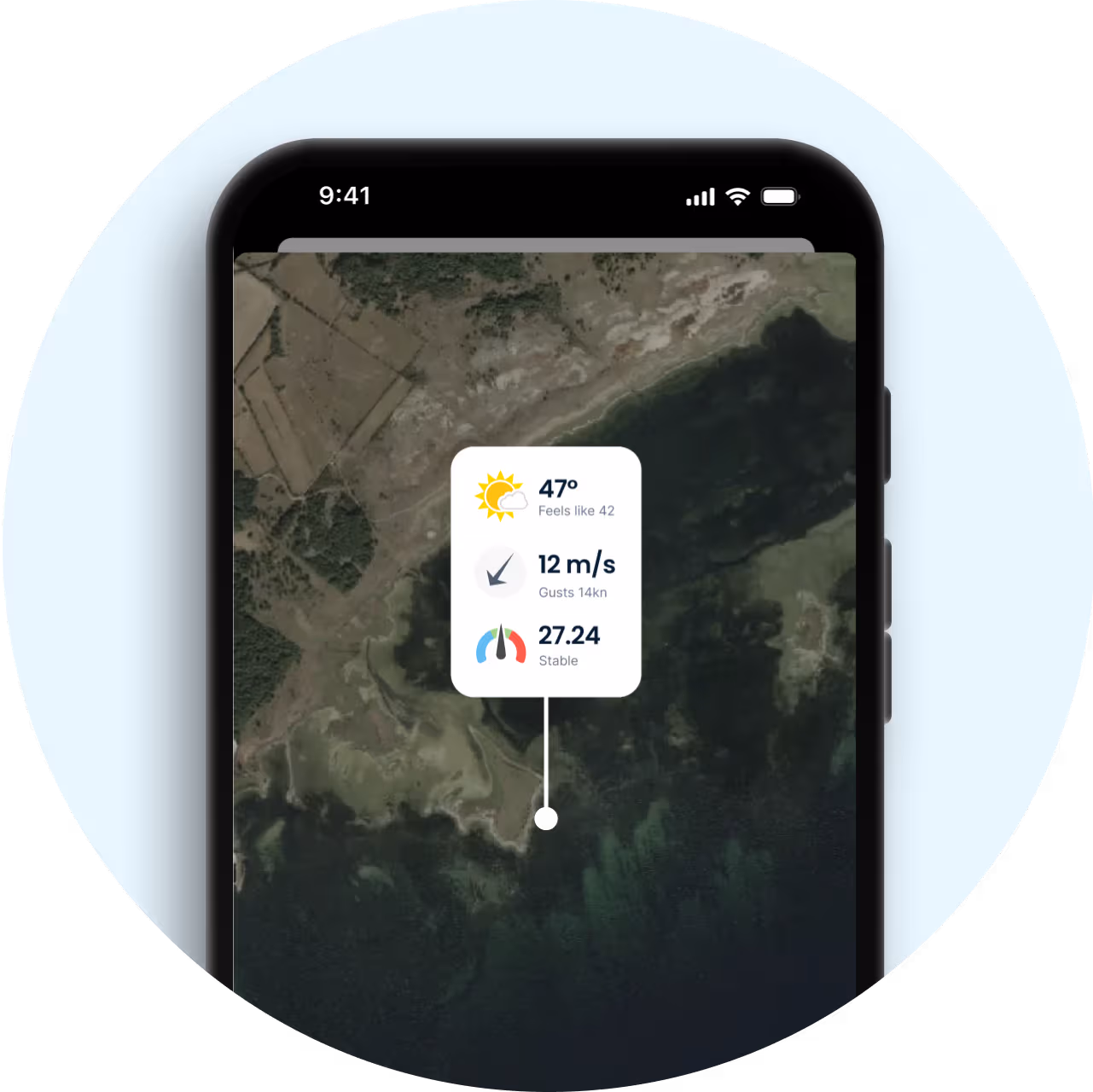 Hyper-local forecast data in the Fishbrain app